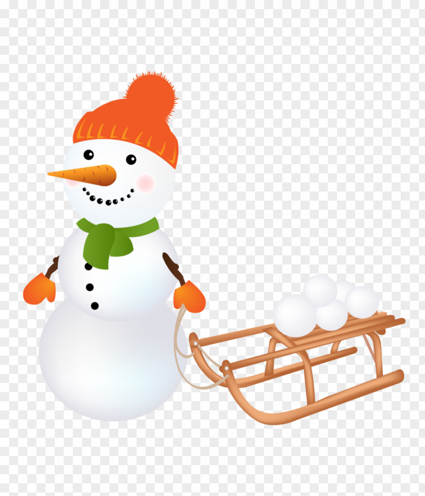 Cute Snowman Santa Claus Christmas Clip Art PNG