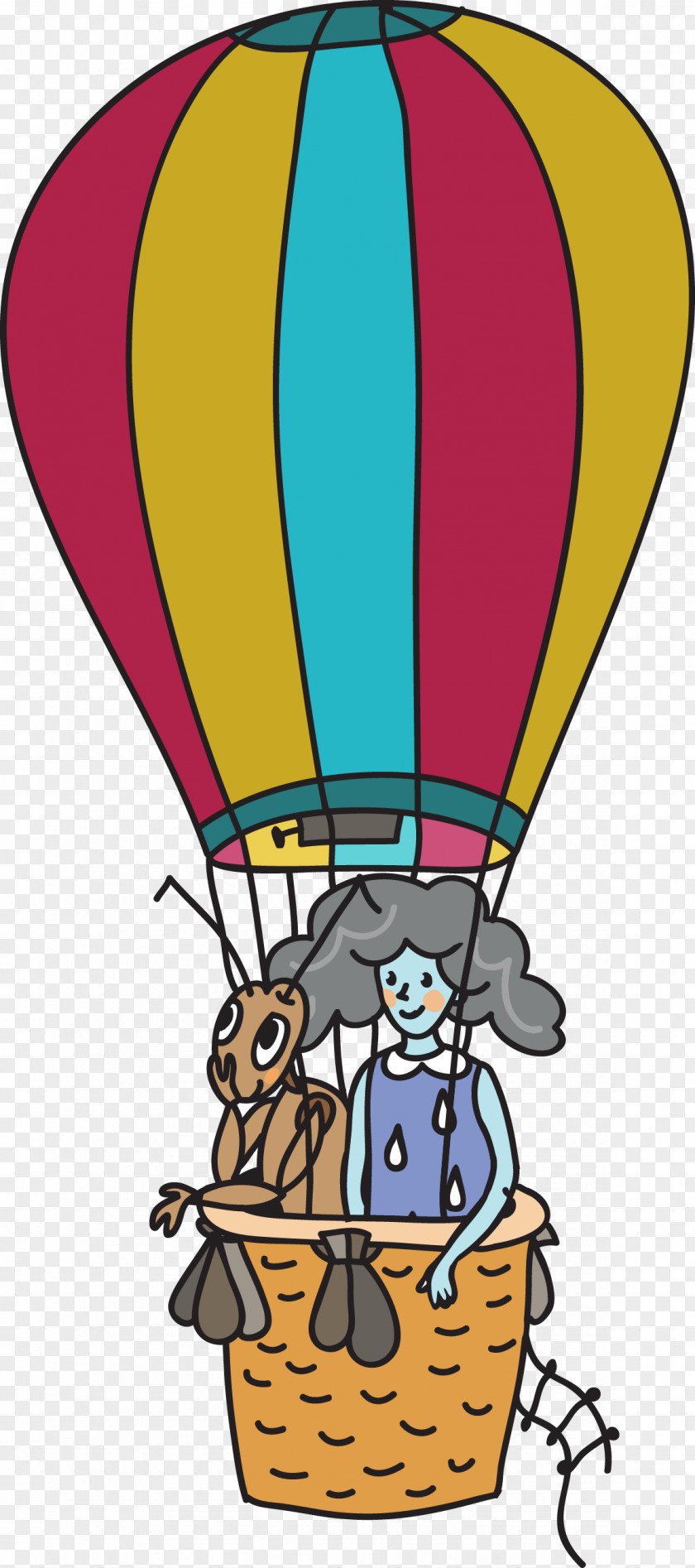 Parachute Aerostat Hot Air Balloon Cartoon PNG