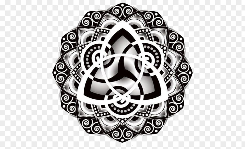 Symbol Celtic Knot Triquetra Tattoo Mandala Drawing PNG