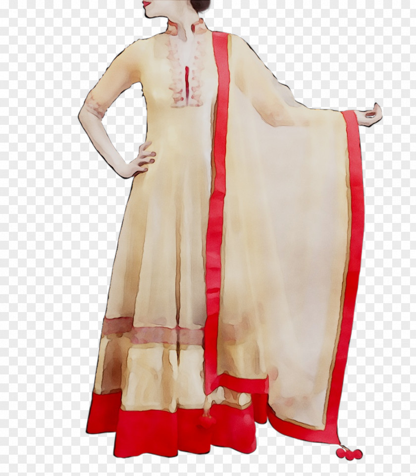 Dress Silk Costume Design Maroon PNG