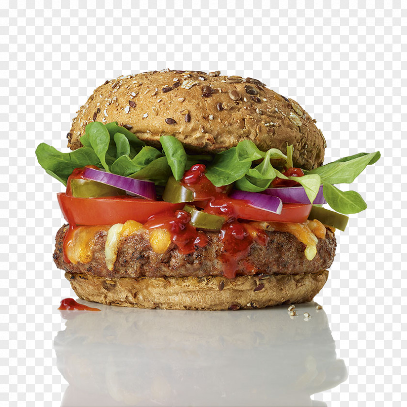 Hamburger Buffalo Burger Veggie Cheeseburger Beef PNG