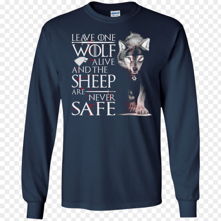 Sheep Material Long-sleeved T-shirt Hoodie Gray Wolf PNG