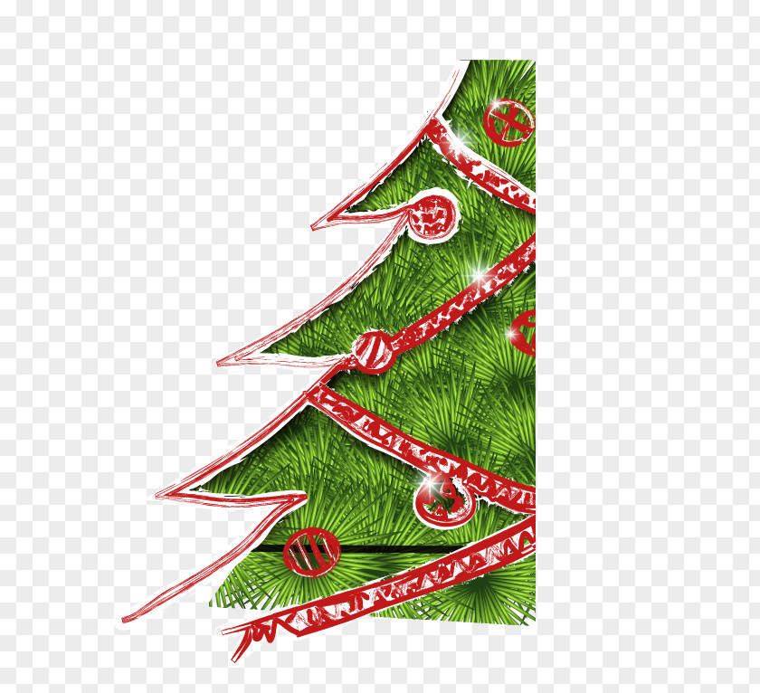 Abstract Green Christmas Tree Pattern Abstraction PNG