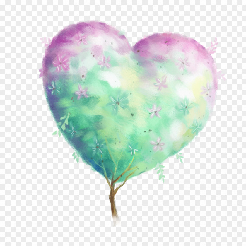 Creative Giving Tree Watercolor Painting PNG