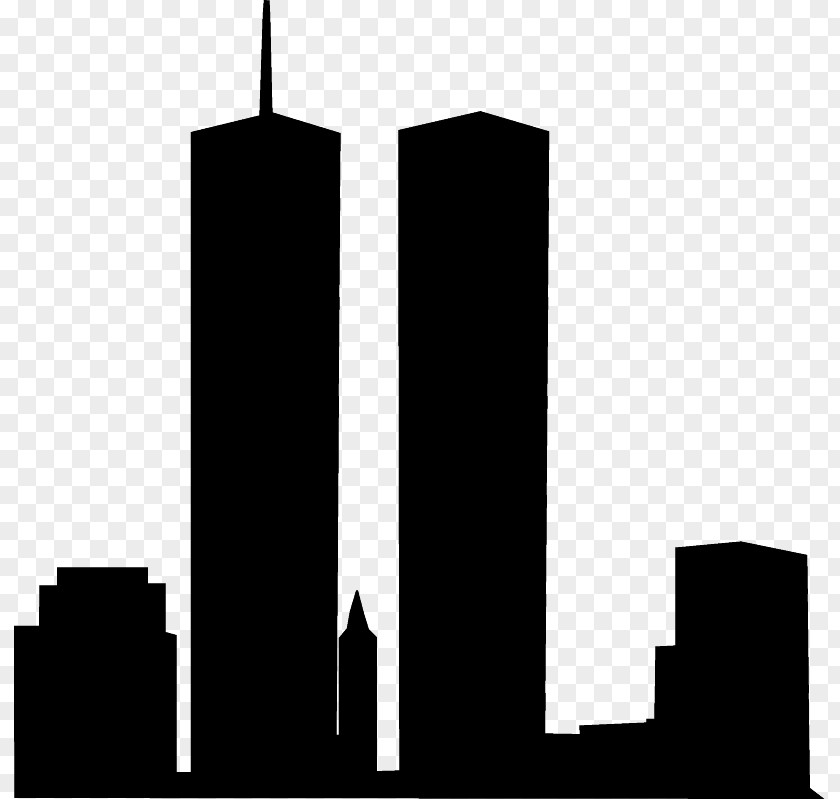 Silhouette Architecture World Trade Center Skyline Drawing PNG