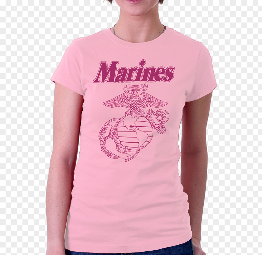 T-shirt United States Marine Corps Sleeve Women In The Marines PNG