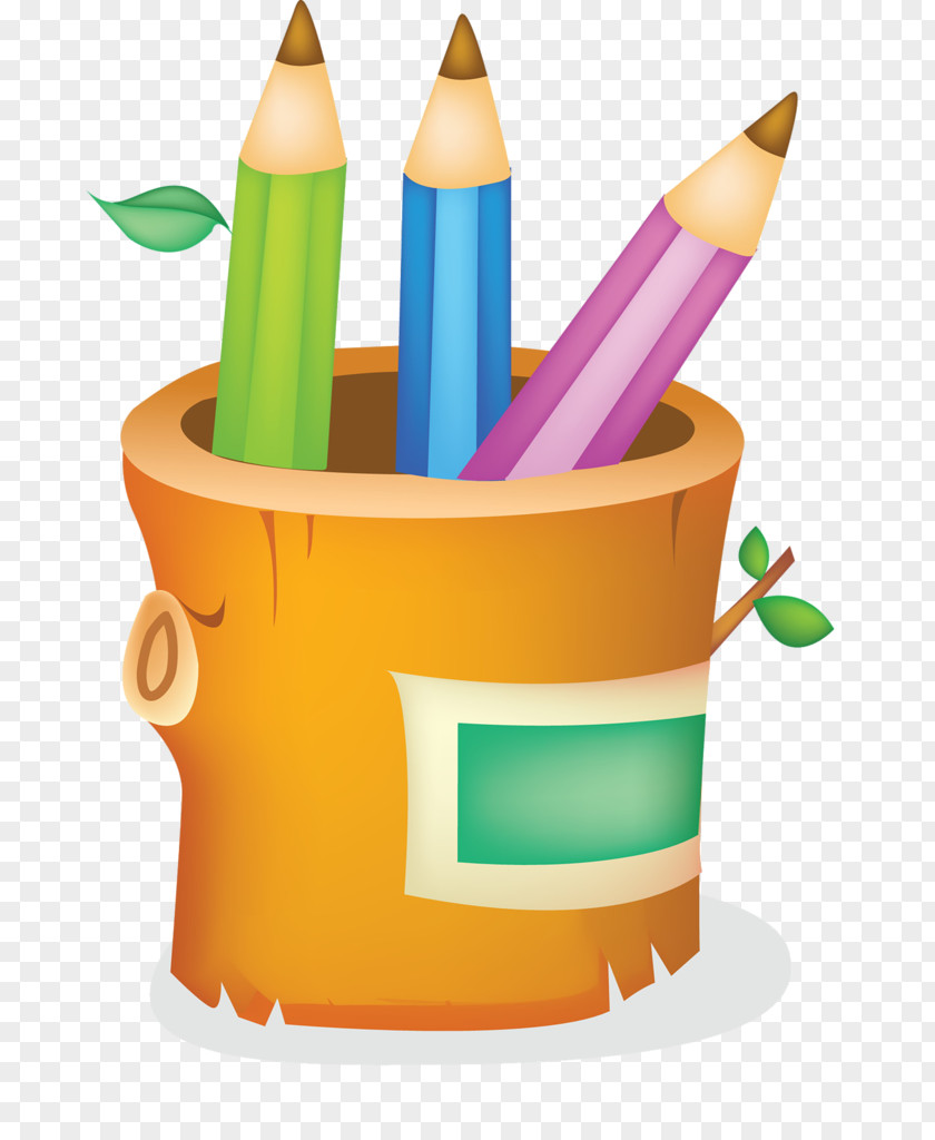 Writing Implement Bucket School Pencil PNG