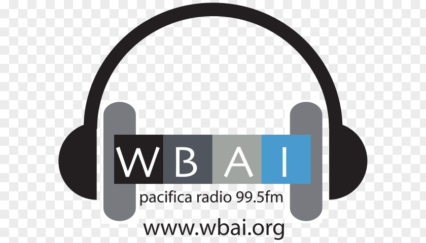 Broadcast Flyer Headphones WBAI Logo Radio Pacifica Foundation PNG