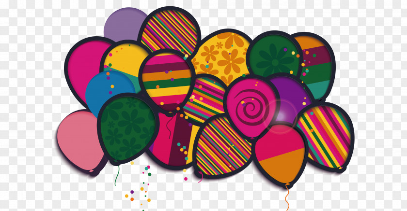 Colorful Vector Decorative Balloon Background Euclidean Toy PNG