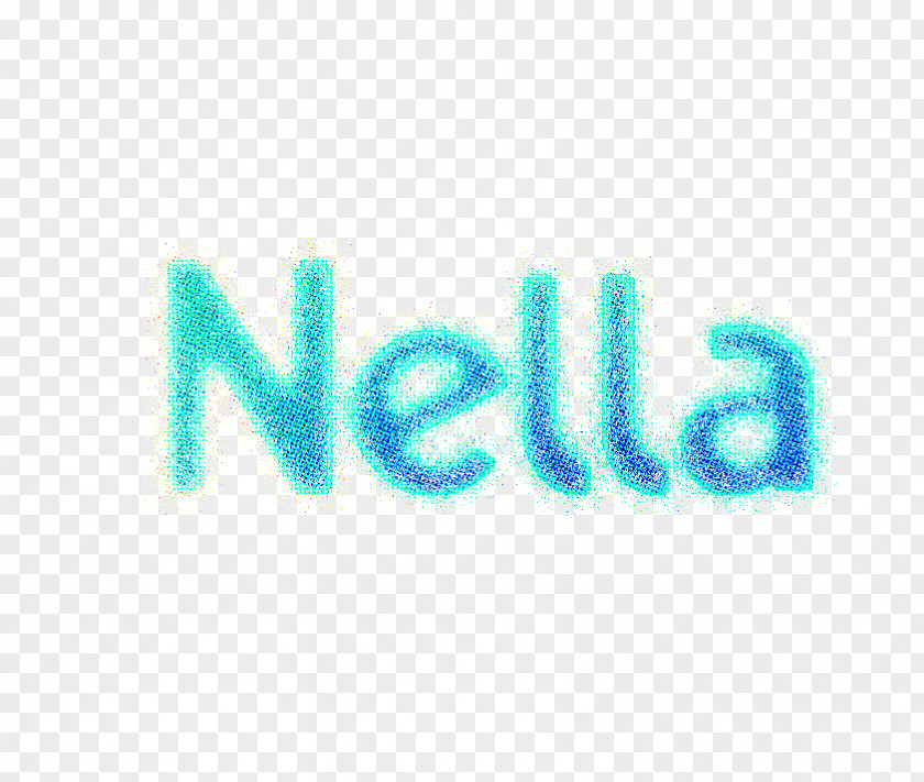 Nella Logo Turquoise Brand Font PNG