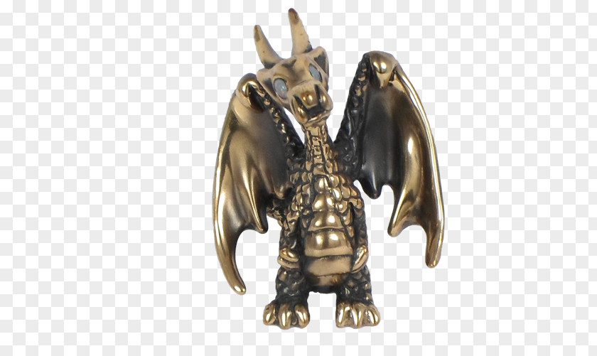 Big Dragon Legendary Creature Bronze Brass Sculpture PNG