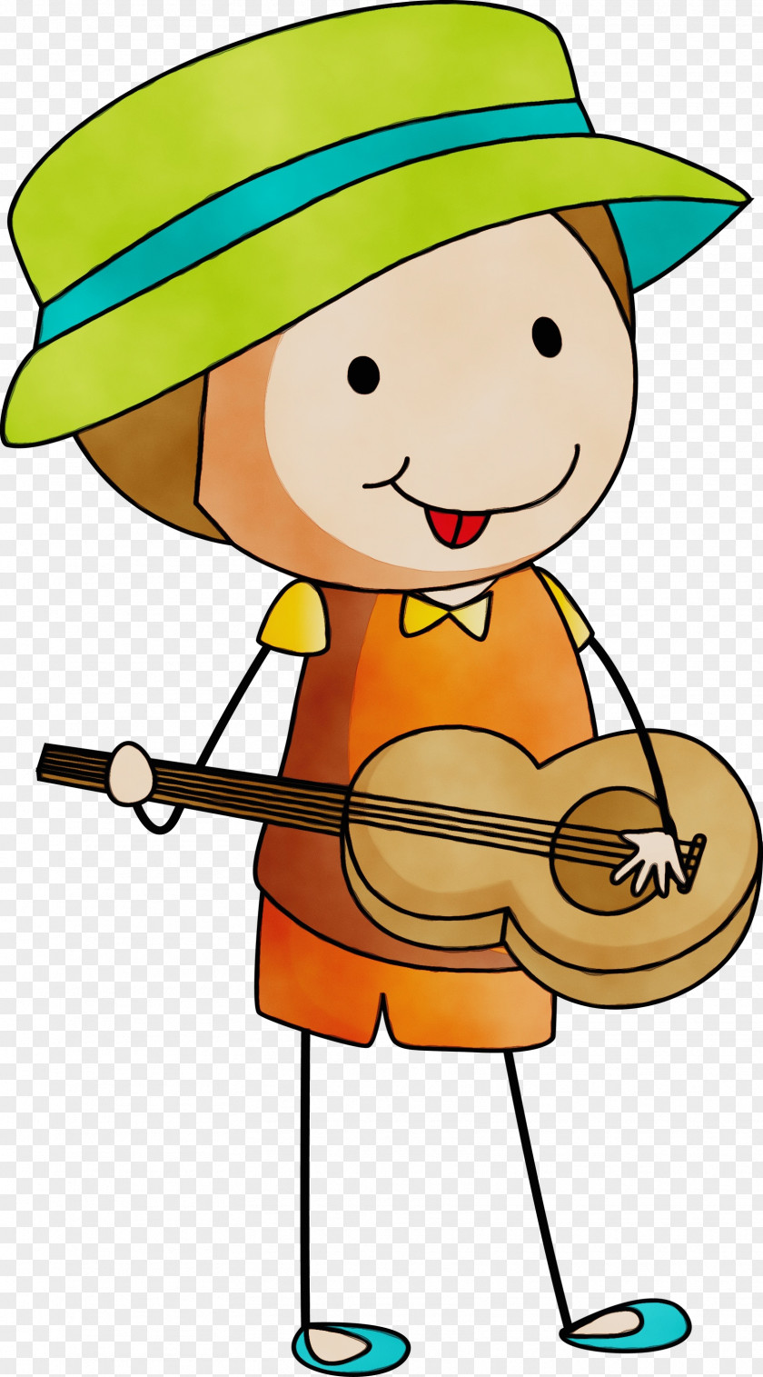 Cartoon Hat Character Happiness Line PNG
