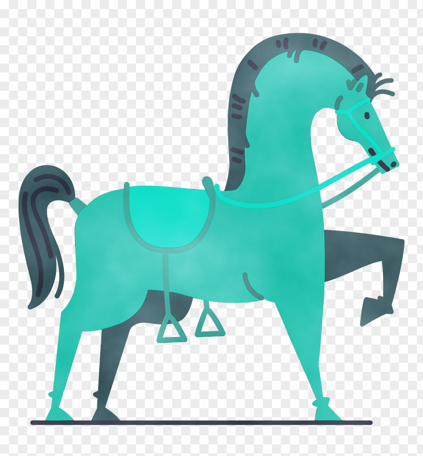 Horse Cobalt Blue / M Animal Figurine Cobalt Blue / M Turquoise PNG