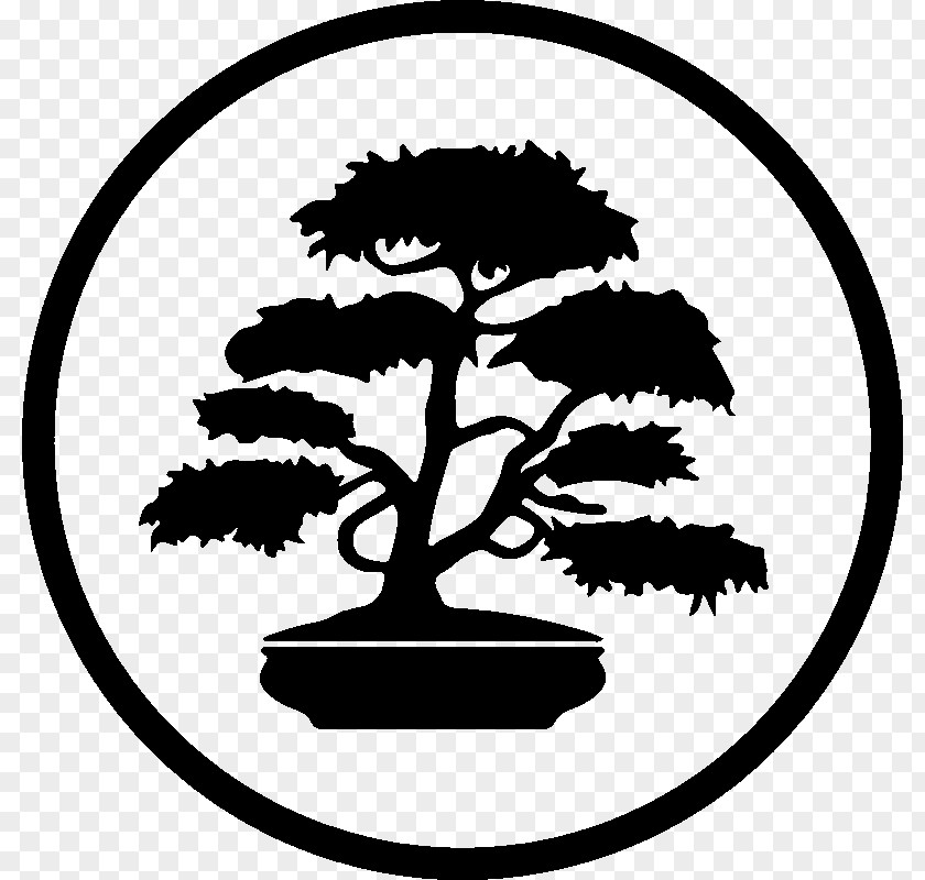 Silhouette Bonsai Clip Art PNG