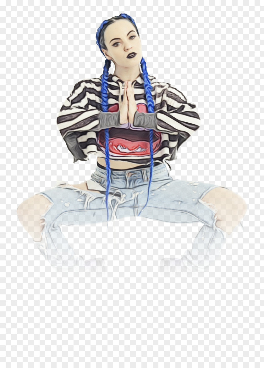 Sitting Becky G Music Cartoon PNG