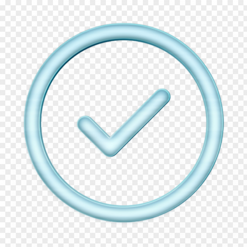 Symbol Turquoise Check Mark Icon Correct Success PNG