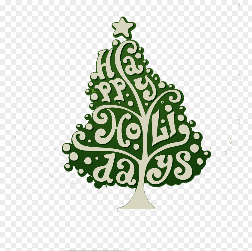 Creative Christmas Tree Vector Material WordArt Creativity PNG