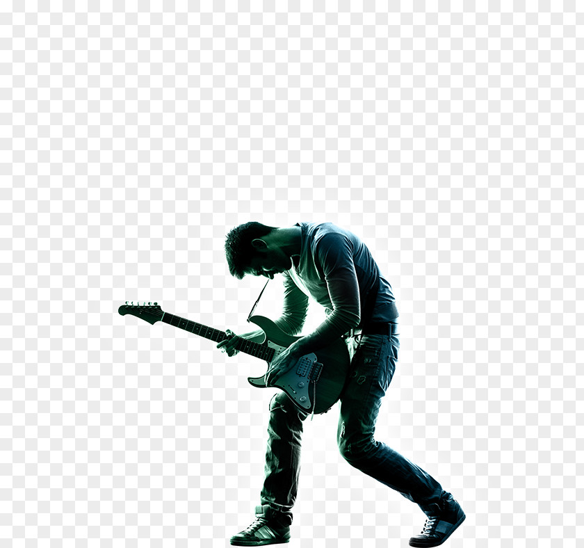 Guitar Electric Guitarist Silhouette Bass PNG