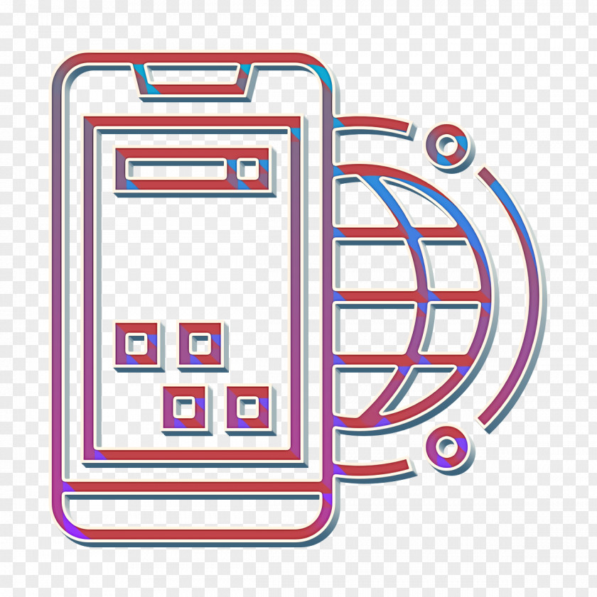 Smartphone Icon Programming Earth Grid PNG