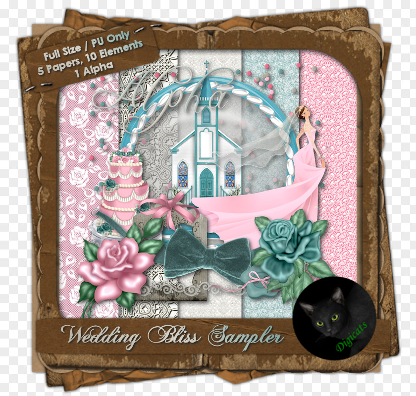 Here Comes The Bride Paper Picture Frames Digital Scrapbooking PNG