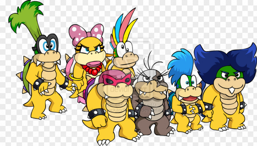 Mario Bowser Super Bros. Encyclopedia Koopalings PNG