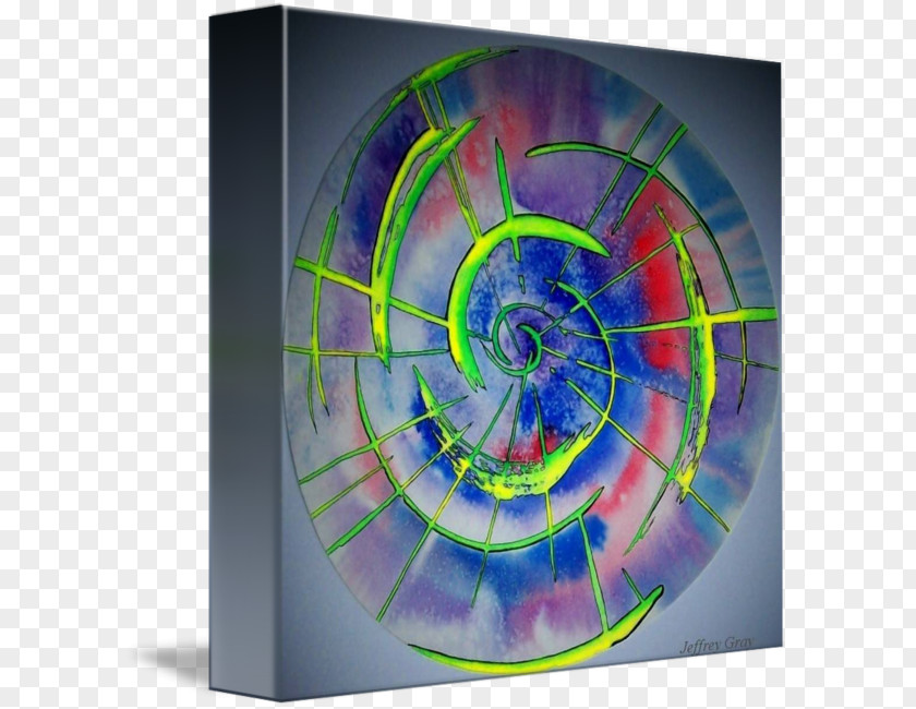 Colorful Steller Circle Spiral Modern Art Organism PNG