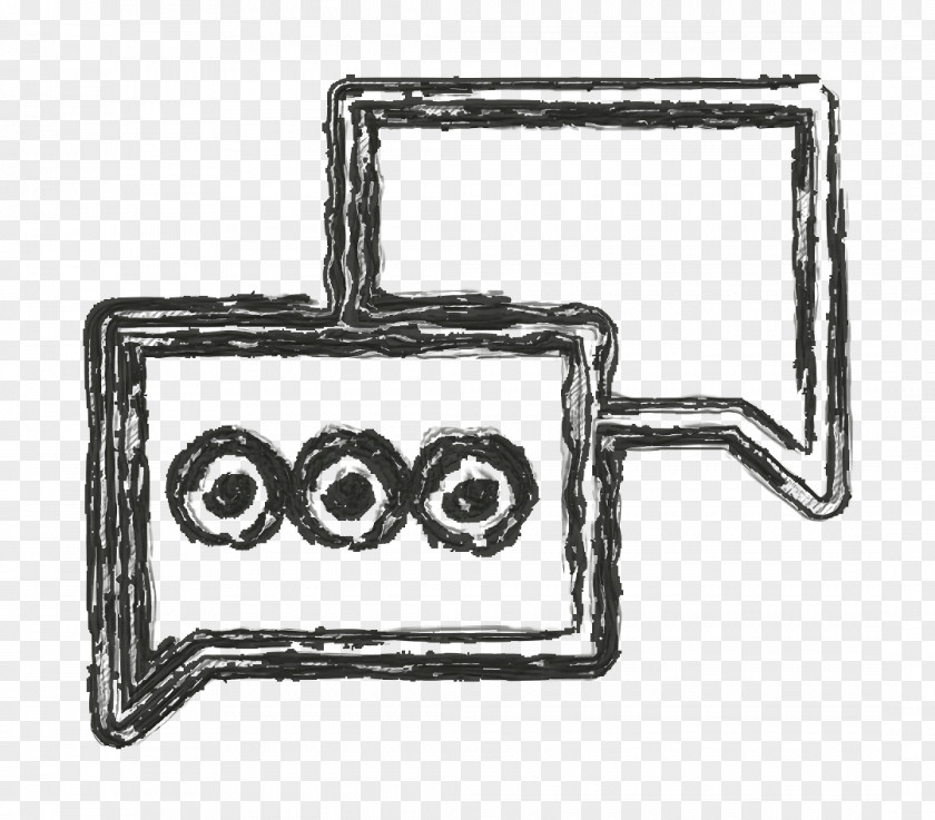 Drawing Rectangle Chat Icon Coversation Productivity PNG