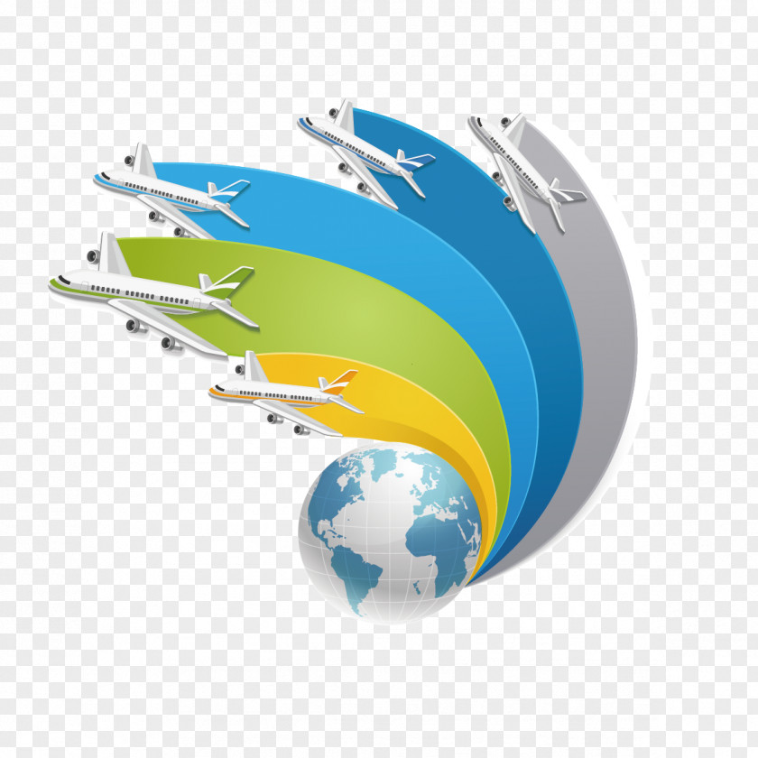 Global Travel Infographic Air Flight PNG