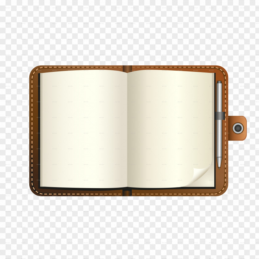 Open Notebook Paper Pen Diary PNG