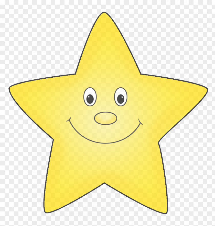 Smile Smiley Yellow Cartoon Star PNG
