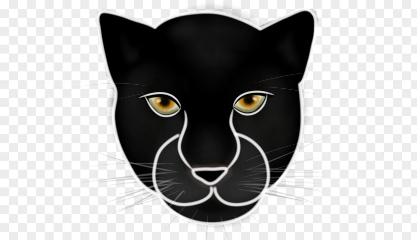 Black Panther Face Cat Whiskers Leopard PNG