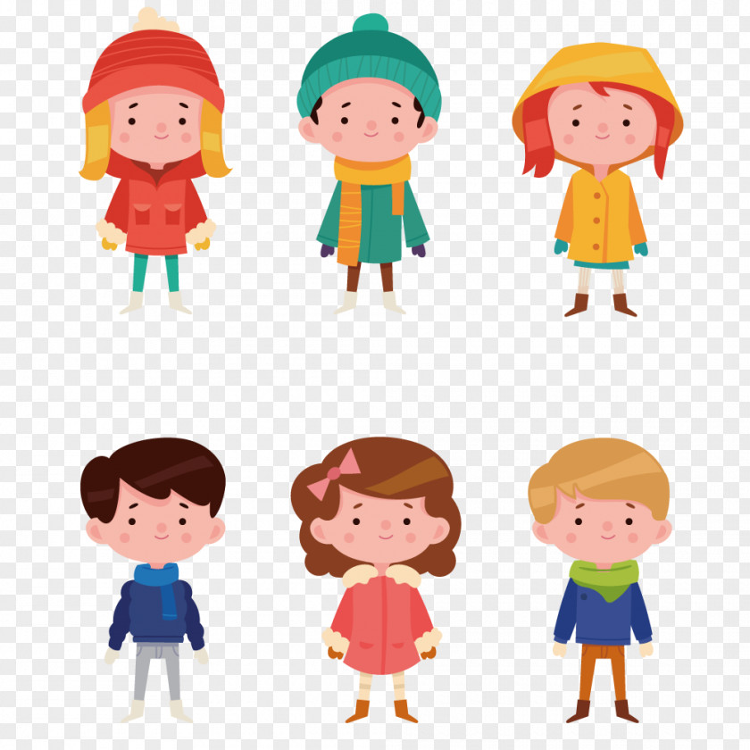 Adorable Child With Winter Clothes Clothing Jacket Clip Art PNG