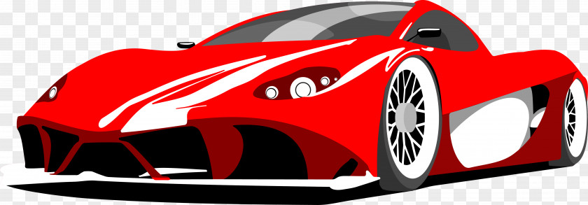Cartoon Hand Painted Red Ferrari Enzo Car F12 PNG