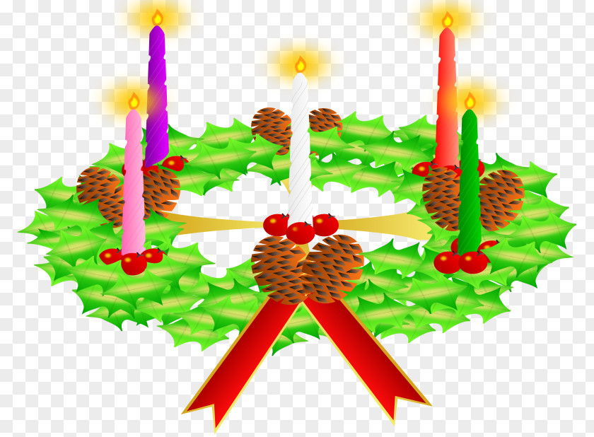 Christmas Advent Wreath Candle Clip Art PNG