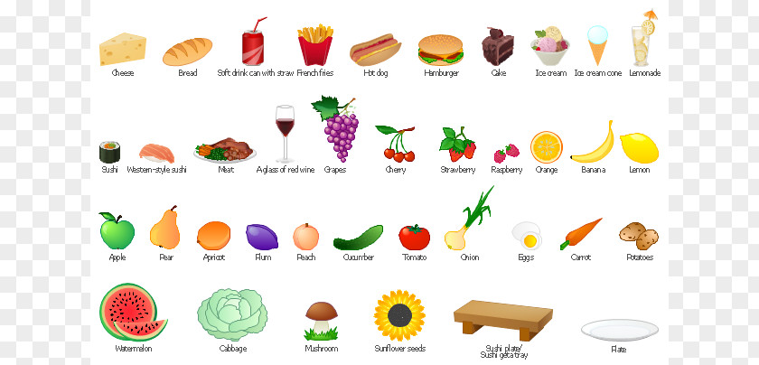 Example Cliparts Junk Food Fast Healthy Diet Clip Art PNG