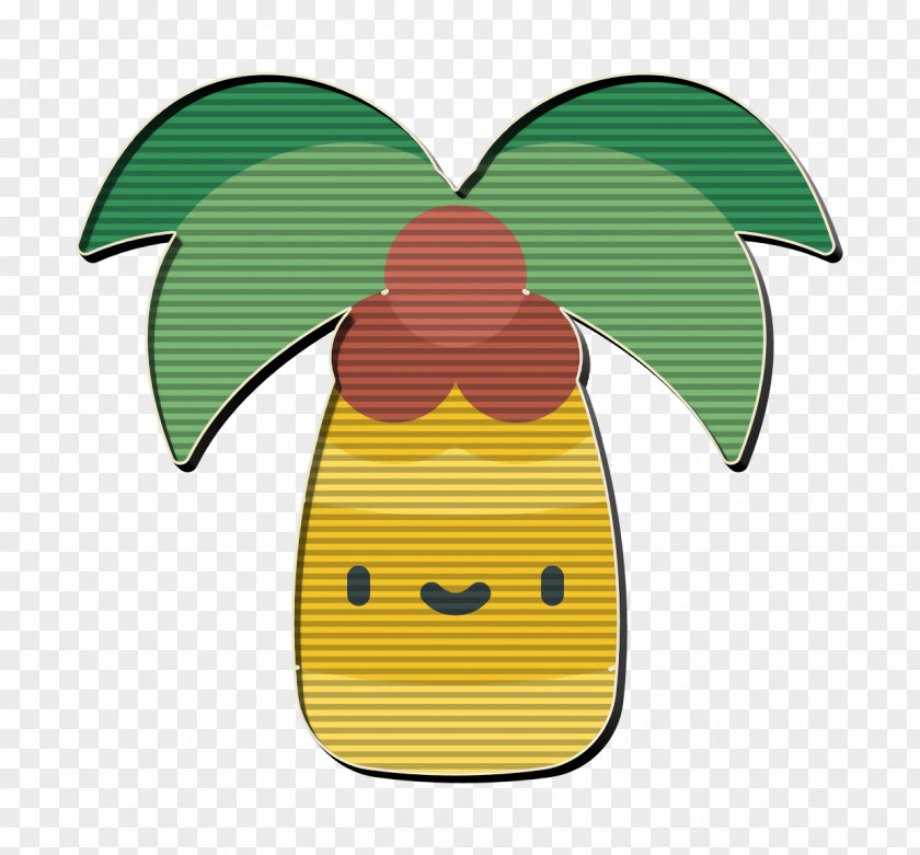 Tree Fruit Summer Icon Palm Tropical PNG
