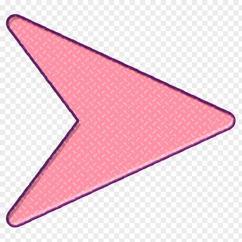Triangle Pink Arrows Icon Send Right Arrow PNG