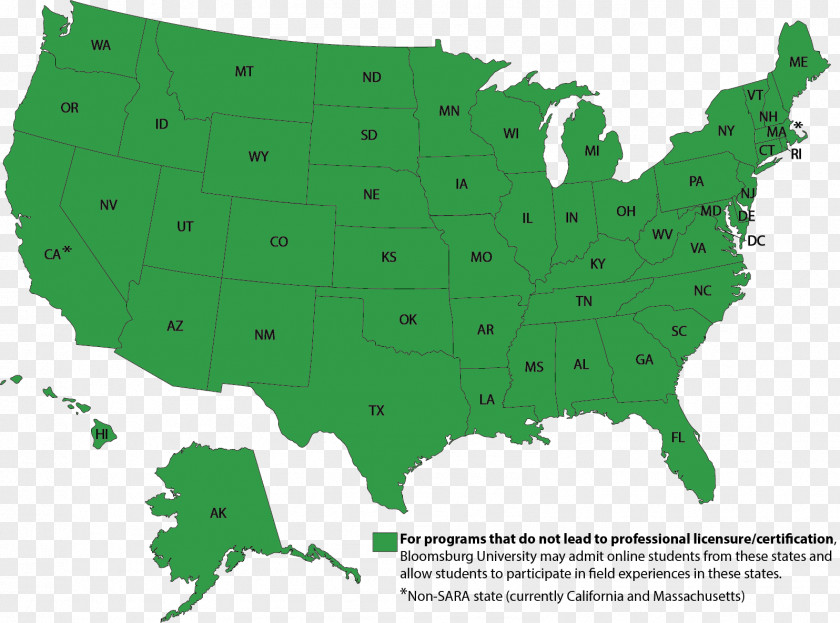 United States Blank Map Vector PNG