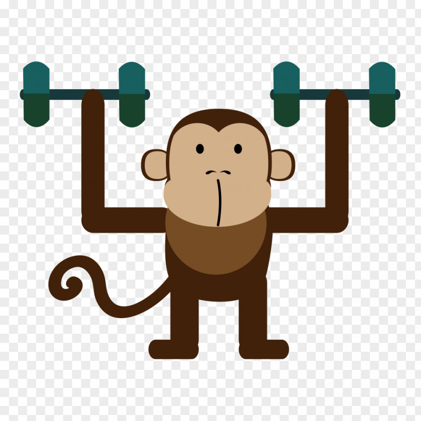 Barbell Monkey Logo PNG