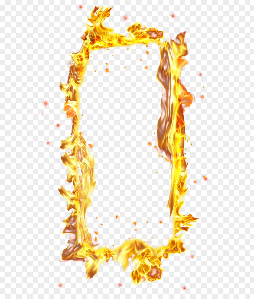 Fire Letter Garena Free Picture Frames Orange Yellow PNG