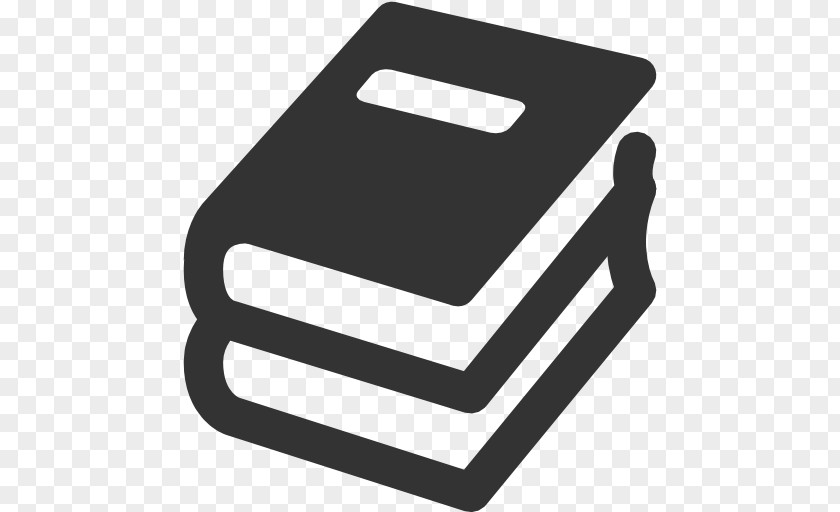 Book Icon Black & White PNG