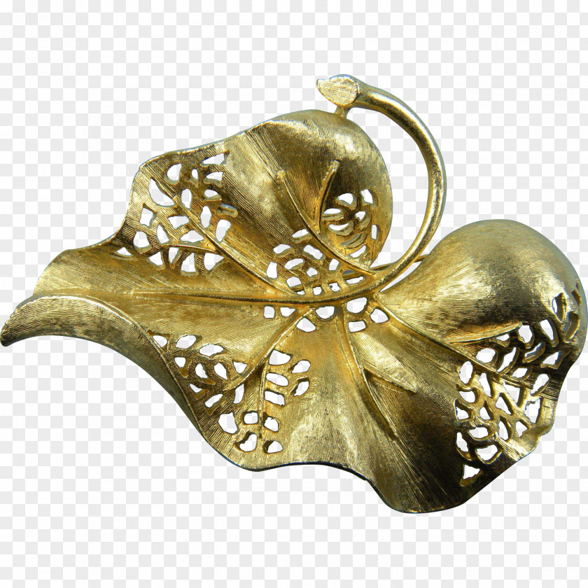 Brooch 01504 Metal Christmas Ornament Bronze PNG