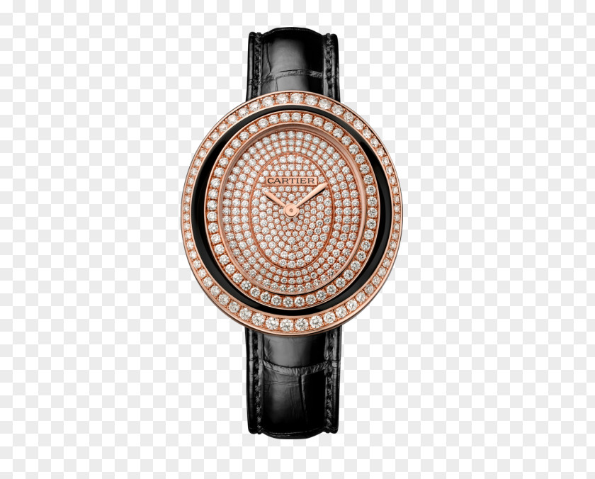 Cartier Watch Ladies Watches Female Form Coffee Color Tank Jewellery Diamond PNG