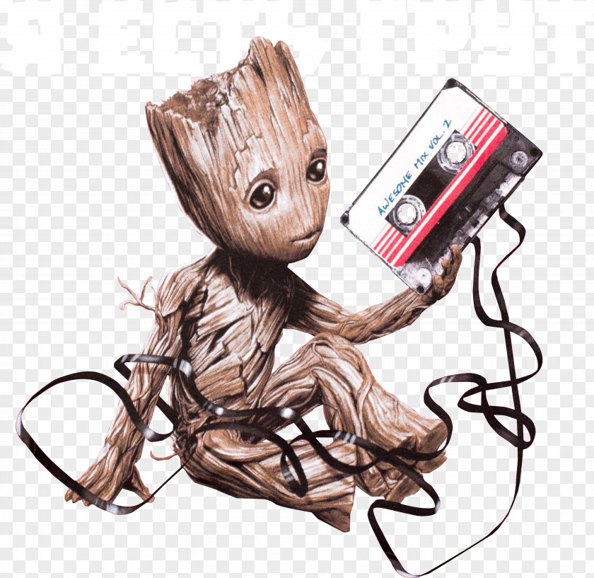 Guardians Of The Galaxy Baby Groot T-shirt Compact Cassette Clothing PNG