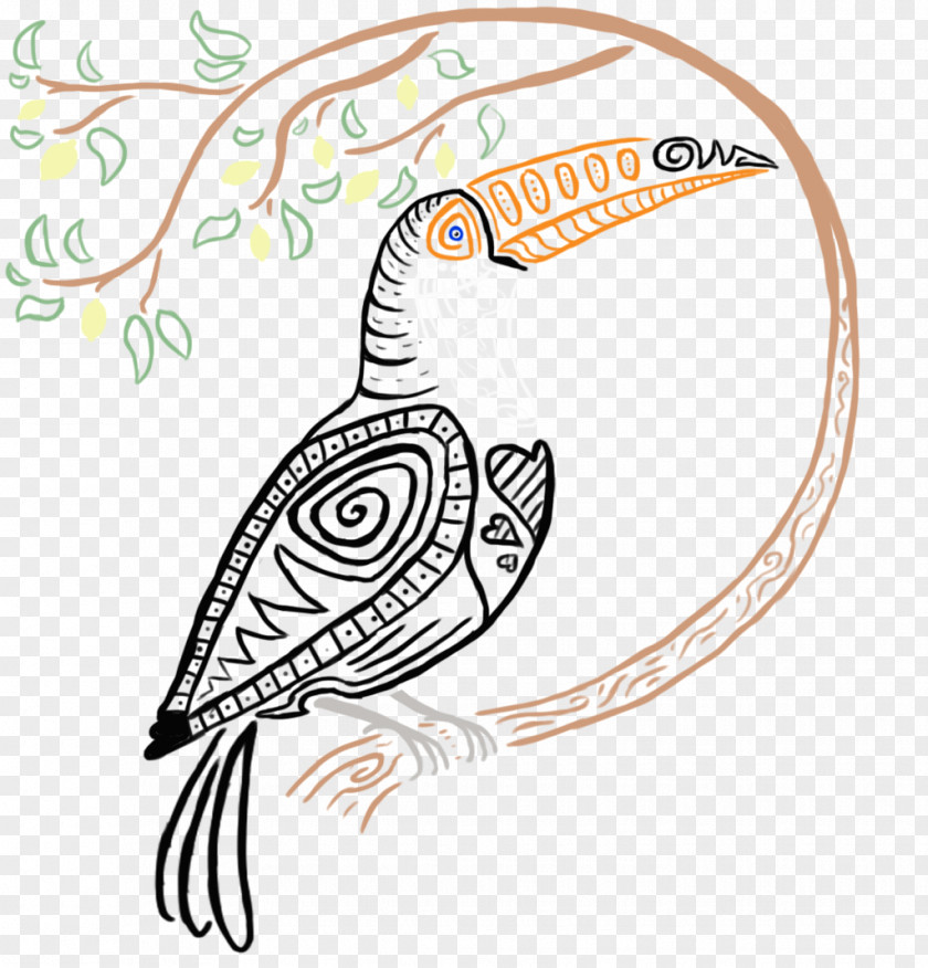 Toucan Drawing Line Art Bird PNG
