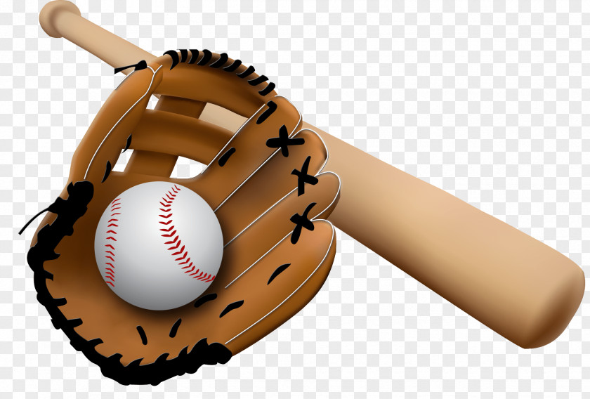 Baseball Glove And Bat PNG and Bat, white baseball on mitt beside bat clipart PNG