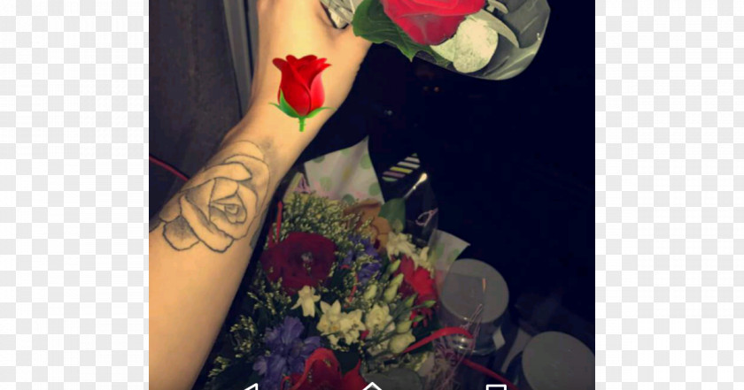 Snapchat Rose Finger Shoulder Tattoo PNG
