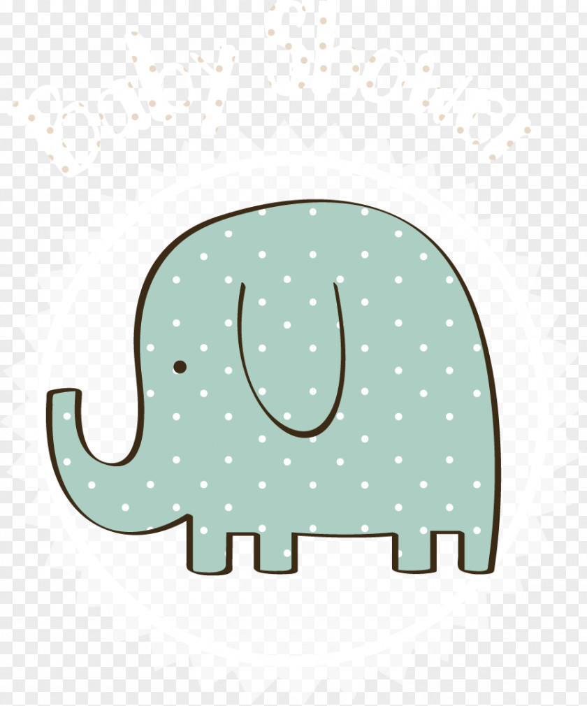Vector Cute Elephant Tag Euclidean PNG