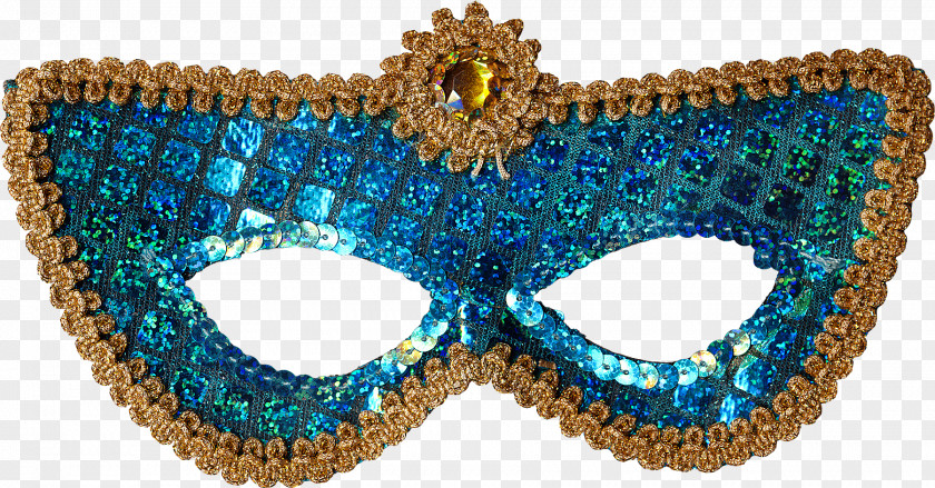 Beautiful Blue Mask Carnival Masque PNG