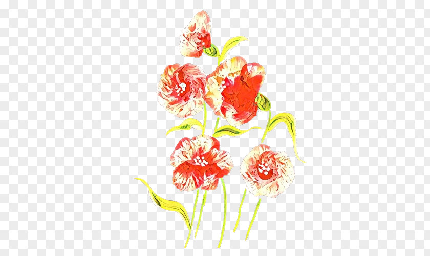 Watercolor Paint Plant Stem Flower Cut Flowers Flowering Carnation PNG